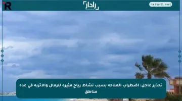 تحذير عاجل: اضطراب الملاحة بسبب نشاط رياح مثيرة للرمال والأتربة في عدة مناطق